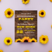 ヒマワリとバーンウッド引っ越し祝いパーティー招待状 招待状