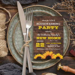 ヒマワリとバーンウッド引っ越し祝いパーティー招待状 招待状