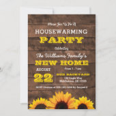 ヒマワリとバーンウッド引っ越し祝いパーティー招待状 招待状 (正面)