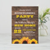 ヒマワリとバーンウッド引っ越し祝いパーティー招待状 招待状 (スタンド正面)