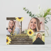 ヒマワリとバーンウッド研究科写真招待状 招待状 (スタンド正面)