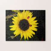 ヒマワリとヒマワムシ二匹 ジグソーパズル (横)