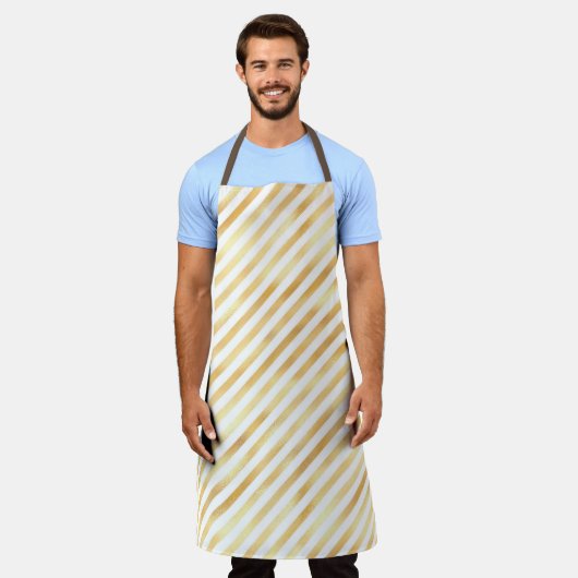 ヒマワリとビーシリーズデザインテン エプロン (着用した状態)