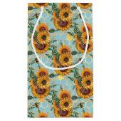 ヒマワリとビーシリーズデザインテン スモールペーパーバッグ (裏面)