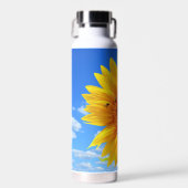 ヒマワリとビーズステンレス鋼製水瓶 ウォーターボトル (正面)