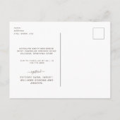 ヒマワリとピンク牡丹素朴ブライダルシャワー インビテーションポストカード (裏面)