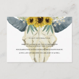 ヒマワリとブルウォーターのカラーゲスト情報 エンクロージャーカード