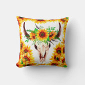 ヒマワリとブルスカル クッション (正面)