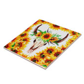 ヒマワリとブルスカル タイル (側面)