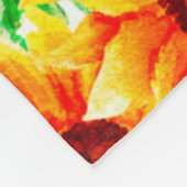 ヒマワリとブルスカル フリースブランケット (角)