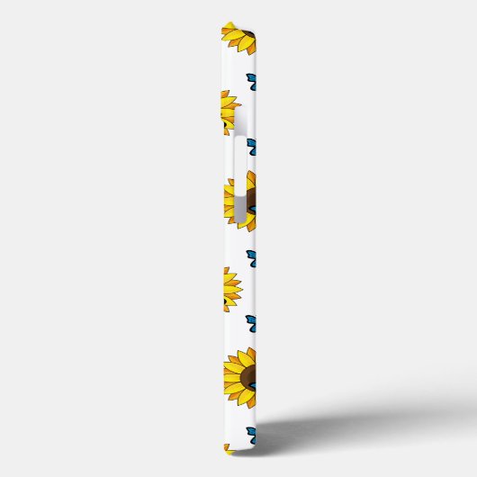 ヒマワリとブルーバタフライ Case-Mate iPhoneケース (裏面 / 左)