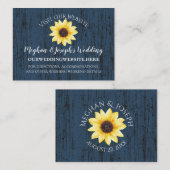 ヒマワリとブルーバーンウッドのウェブサイト情報 名刺 (正面/裏面)