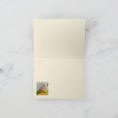 ヒマワリとベビーブルーバード感謝していが見えない サンキューカード (内部)