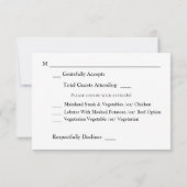 ヒマワリとホワイトフローラとMeal Option 結婚's 出欠カード (裏面)