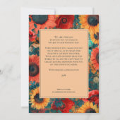 ヒマワリとポピーの空想 招待状 (裏面)