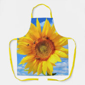 ヒマワリとミツバチのエプロン エプロン (正面)