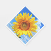 ヒマワリとミツバチのナプキン スタンダードランチョンナプキン (角)