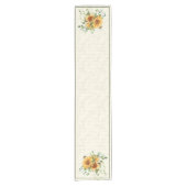 ヒマワリとミツバチ ショートテーブルランナー (正面)