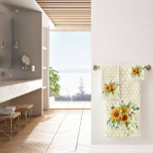 ヒマワリとミツバチ バスタオルセット