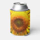ヒマワリとミツバチ 缶クーラー (缶裏面)