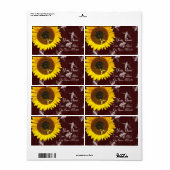 ヒマワリとミツバチ、養蜂家、ミツバチ ラベル (フルシート)