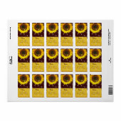 ヒマワリとミツバチ、養蜂家、ミツバチ ラベル (フルシート)