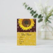 ヒマワリとミツバチ、養蜂家、ミツバチ 名刺 (スタンド正面)