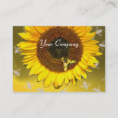 ヒマワリとミツバチ、養蜂家、ミツバチ 名刺 (裏面)