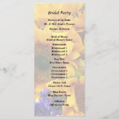 ヒマワリとムラサキハナナスのブーケ プログラム (裏面)