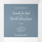 ヒマワリとユーカリプトゥス3つ折り結婚式の招待 三つ折り招待状 (内部中)