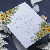 ヒマワリとユーカリ結婚式招待状 招待状