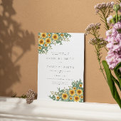ヒマワリとユーカリ結婚式招待状 招待状