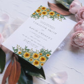 ヒマワリとユーカリ結婚式招待状 招待状