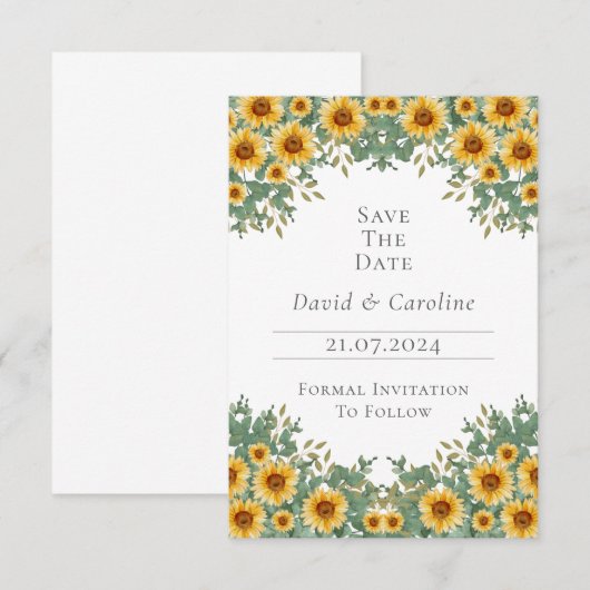 ヒマワリとユーカリ (正面/裏面)