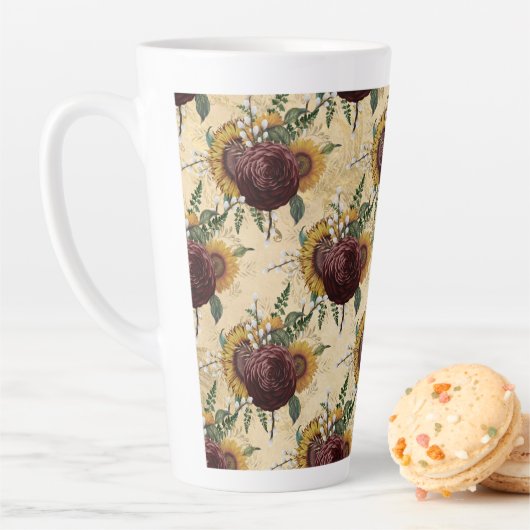 ヒマワリとランヌカルス カフェラテマグ (インサイチュ)