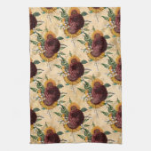 ヒマワリとランヌカルス キッチンタオル (縦)