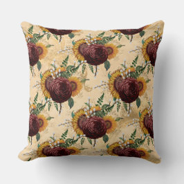 ヒマワリとランヌカルス クッション