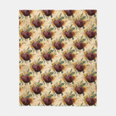 ヒマワリとランヌカルス フリースブランケット (正面)