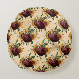 ヒマワリとランヌカルス ラウンドクッション