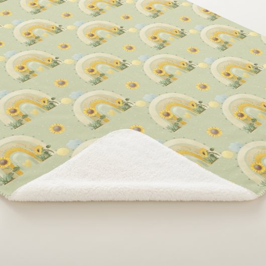 ヒマワリとレインボウズベビー シェルパブランケット (3/4)