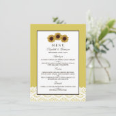 ヒマワリとヴィンテージレース結婚のメニュー メニュー (スタンド正面)