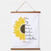 ヒマワリと信仰 吊り下げ型タペストリー (正面)