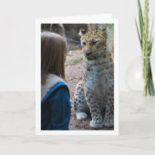 ヒマワリと子供 カード (正面)