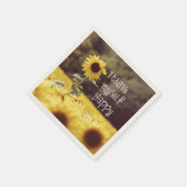 ヒマワリと幸せな聖書の詩 スタンダードカクテルナプキン (角)