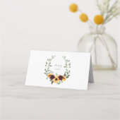 ヒマワリと素朴バラ結婚ズ プレイスカード (裏面)