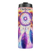 ヒマワリと羽を持つラディアントドリームキャッチャー タンブラー (正面)