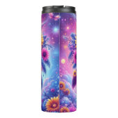 ヒマワリと羽を持つラディアントドリームキャッチャー タンブラー (裏面)