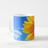 ヒマワリと蜂のマグギフト コーヒーマグカップ (正面左)