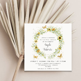 ヒマワリと蝶の聖餐式 招待状