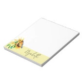 ヒマワリと蝶パーソナライズされた類 ノートパッド (回転)